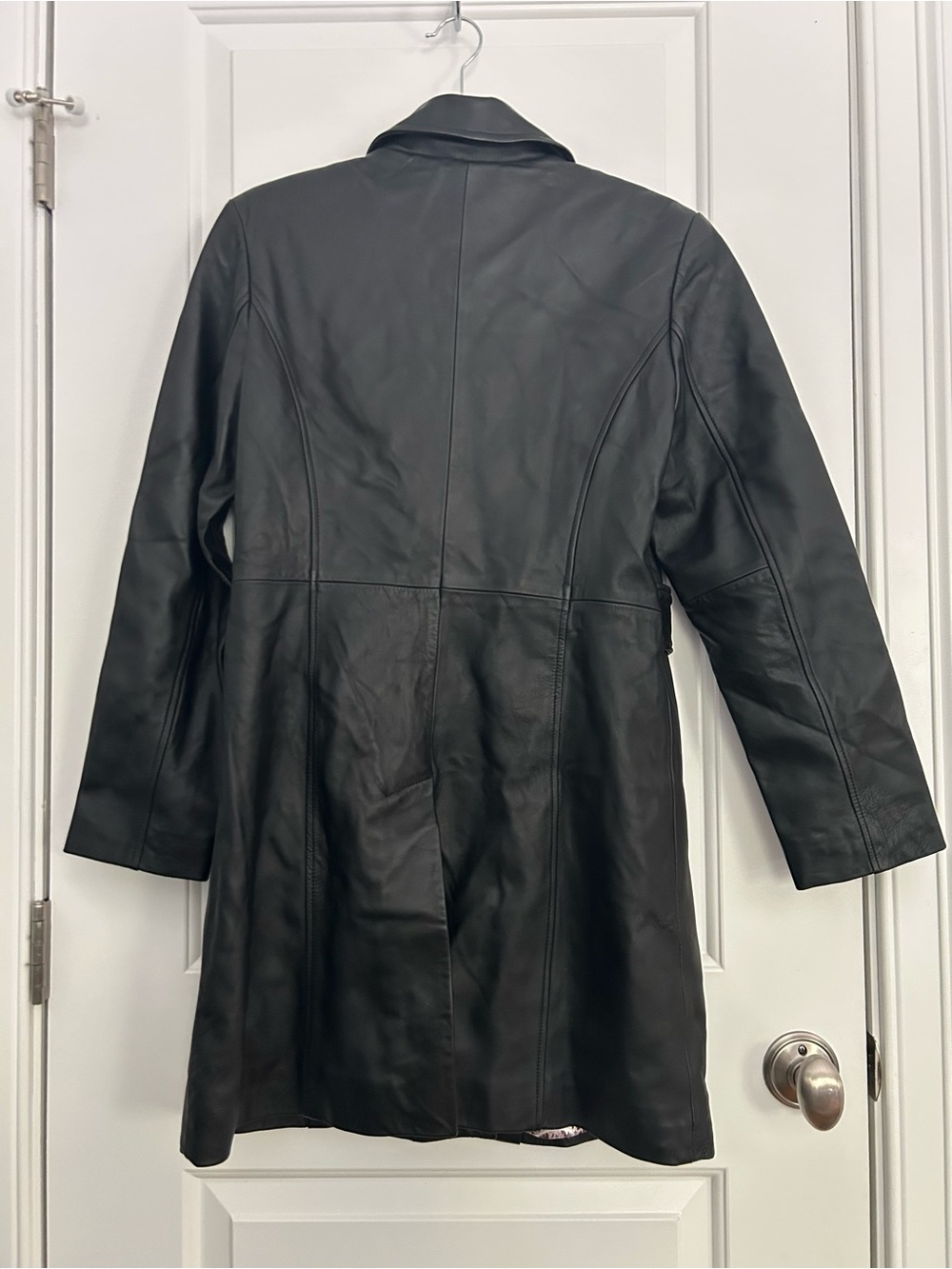 Vintage Covington Black Long Leather Jacket - Picture 9 of 9